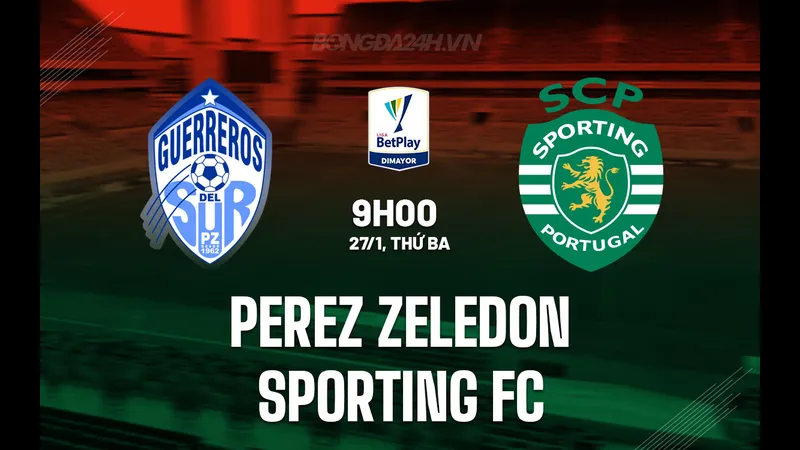 Cầu thủ Zeledon cản phá cú sút của Sporting FC